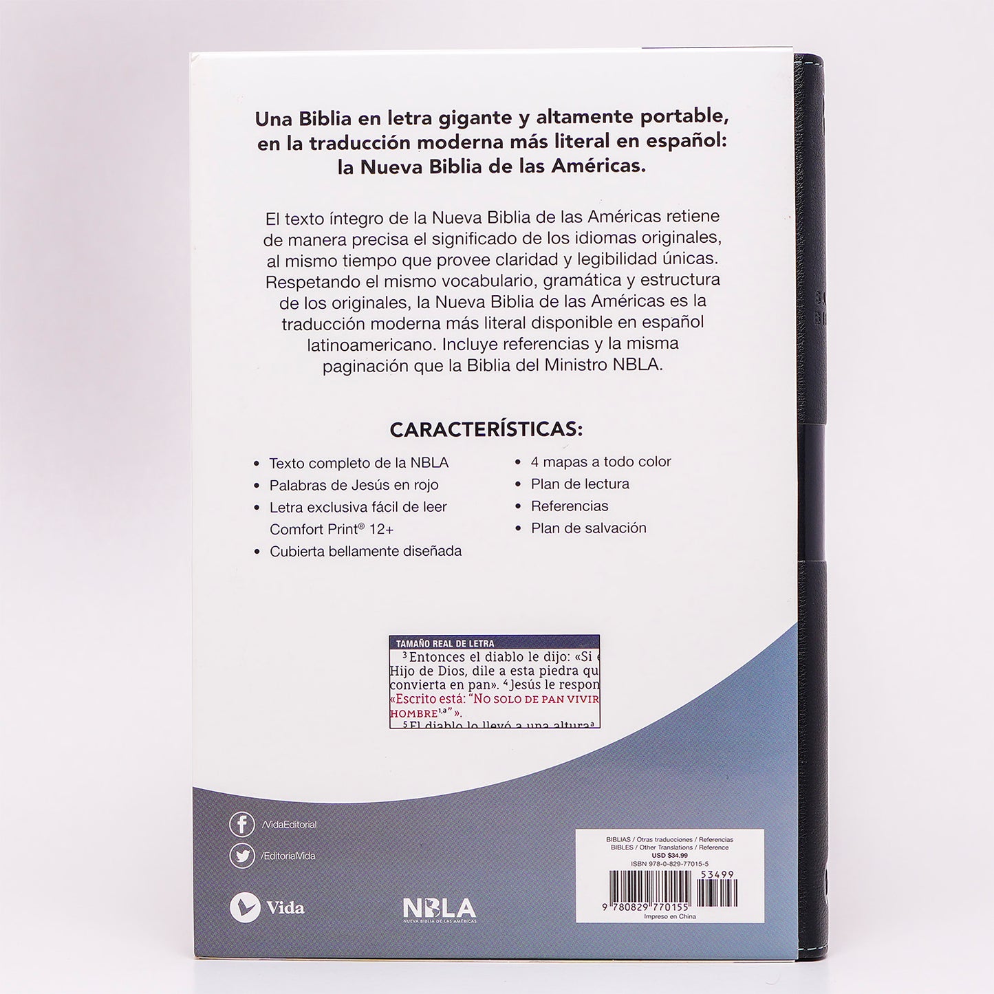 Biblia delgada, letra grande NBLA