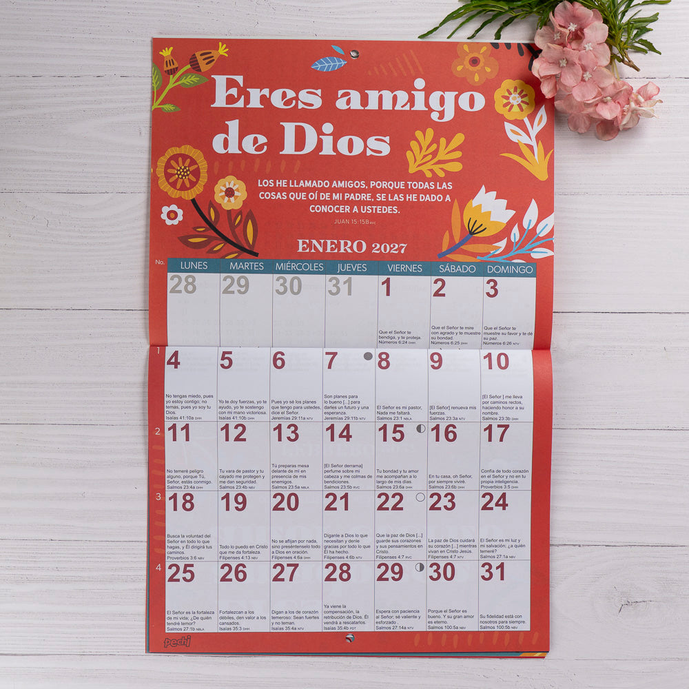 Calendario de pared en Dios eres …. 2027.