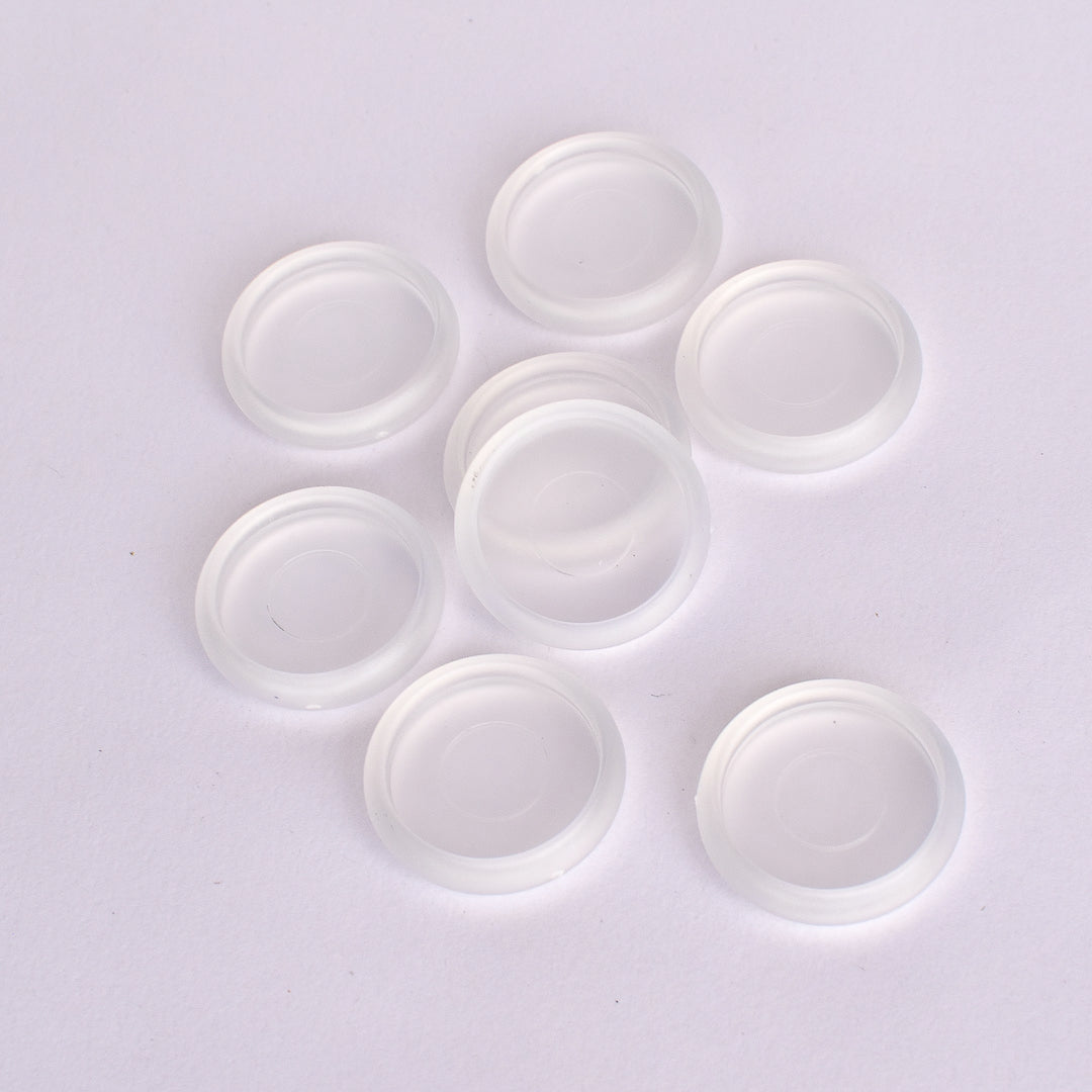 Disco plástico de 1¨ color transparente