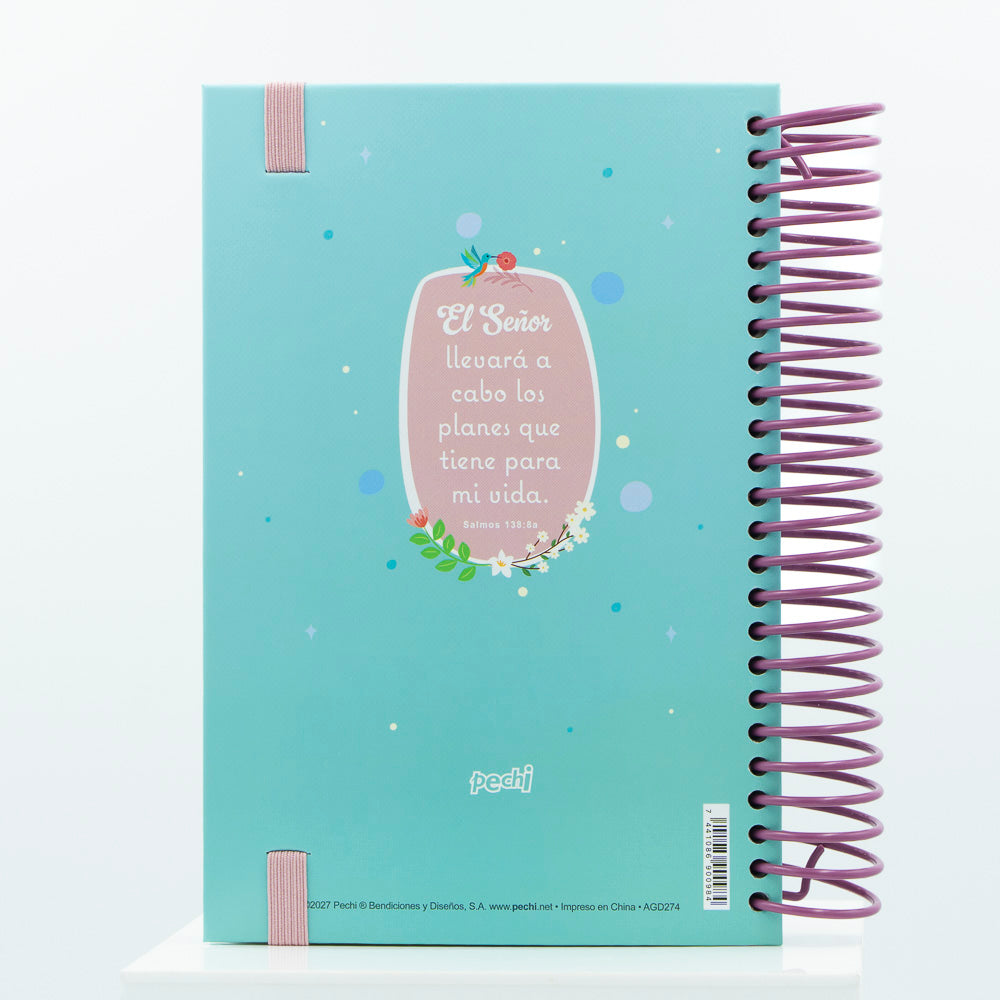 Agenda Confiando en Dios, anillada.