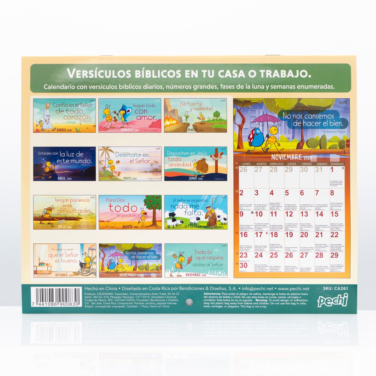 Calendario de pared Pechi 2026