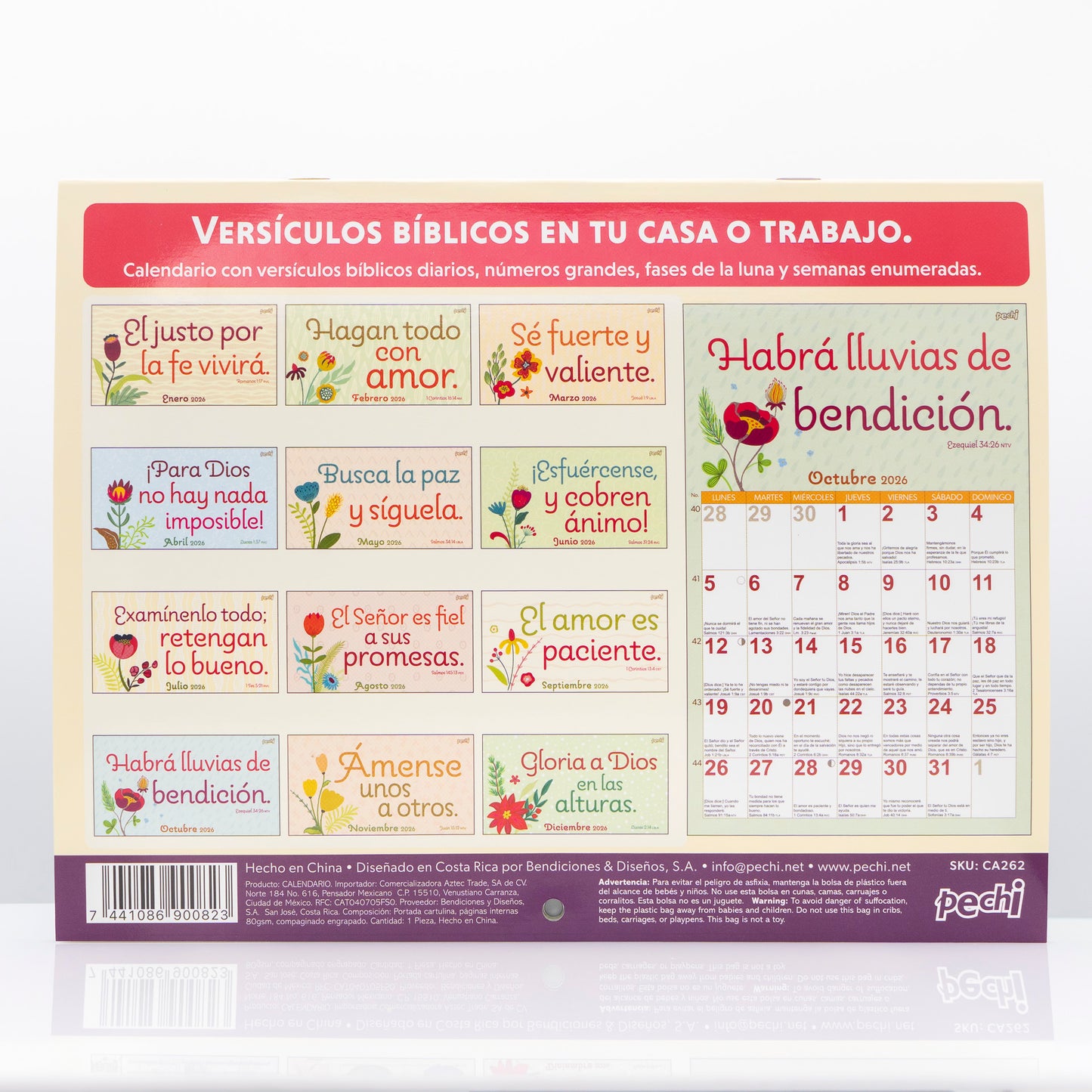Calendario de pared Fe y esperanza