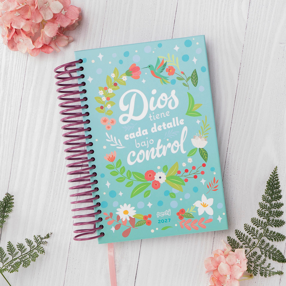 Agenda Confiando en Dios, anillada.