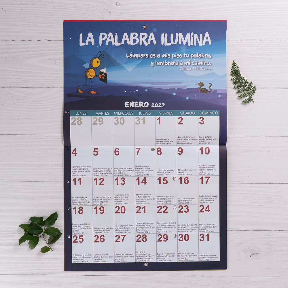 Calendario de pared La Biblia en tu vida 2027