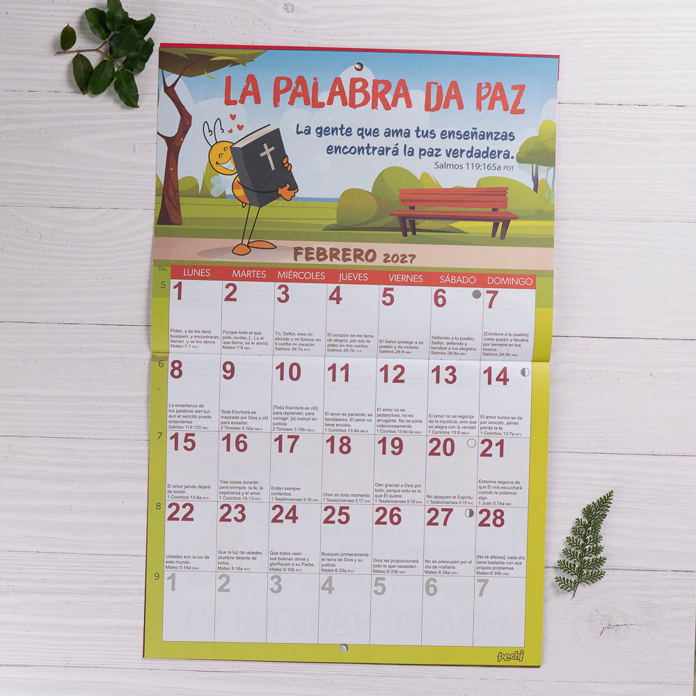 Calendario de pared La Biblia en tu vida 2027