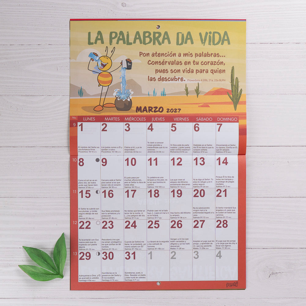Calendario de pared La Biblia en tu vida 2027