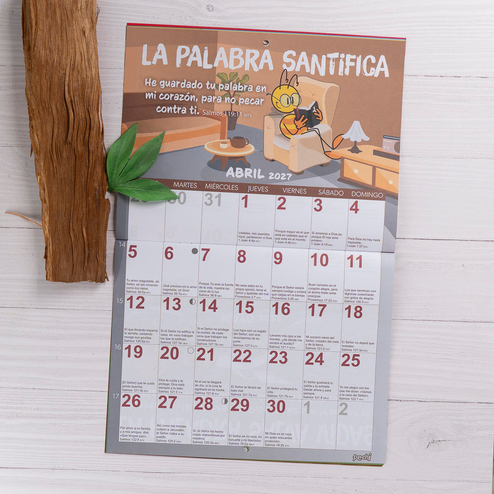Calendario de pared La Biblia en tu vida 2027