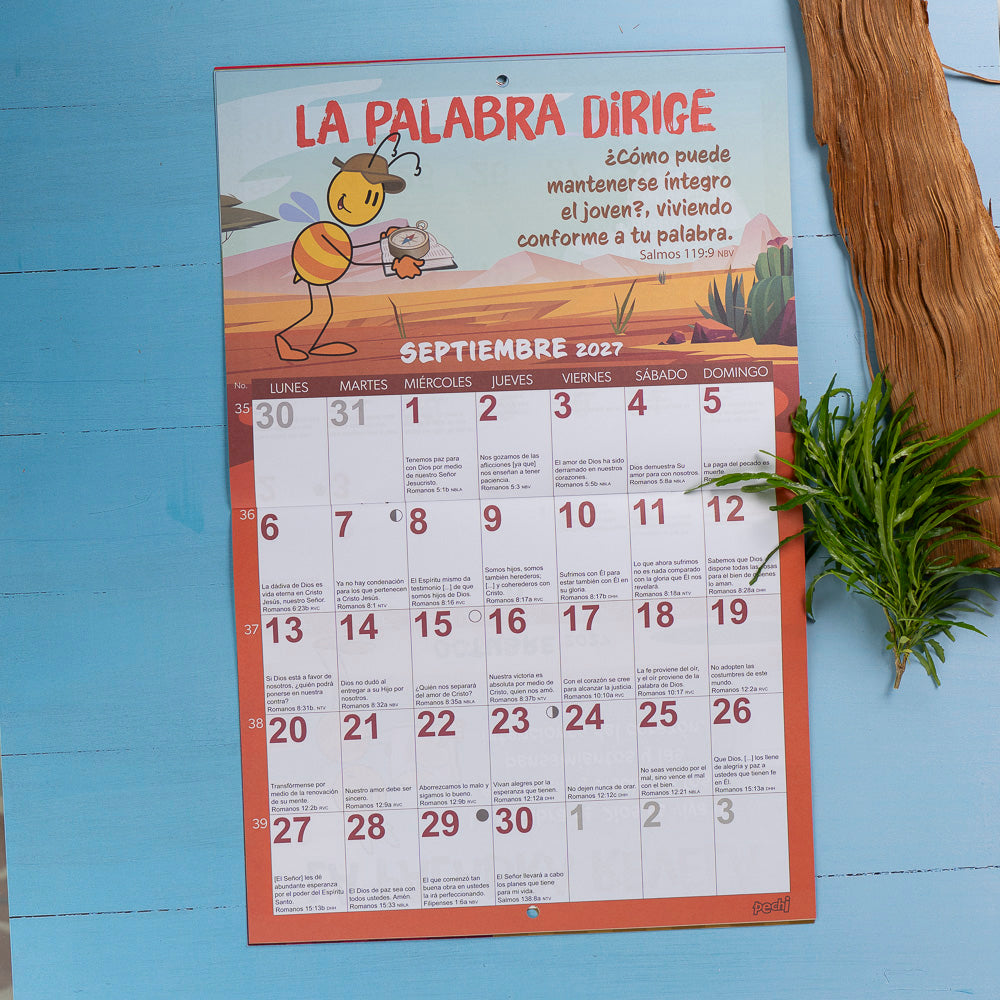 Calendario de pared La Biblia en tu vida 2027