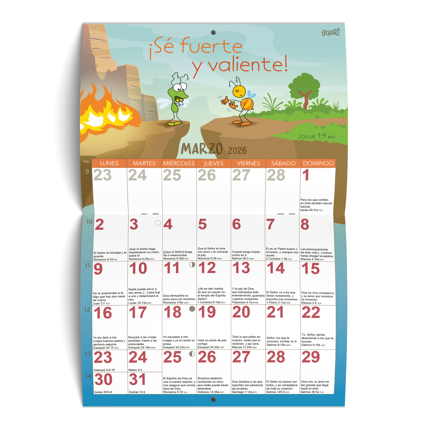 Calendario de pared Pechi 2026