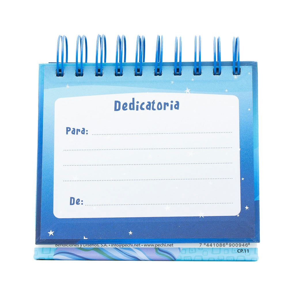 Calendario perpetuo Abracitos de Dios, 365 oraciones para niños.