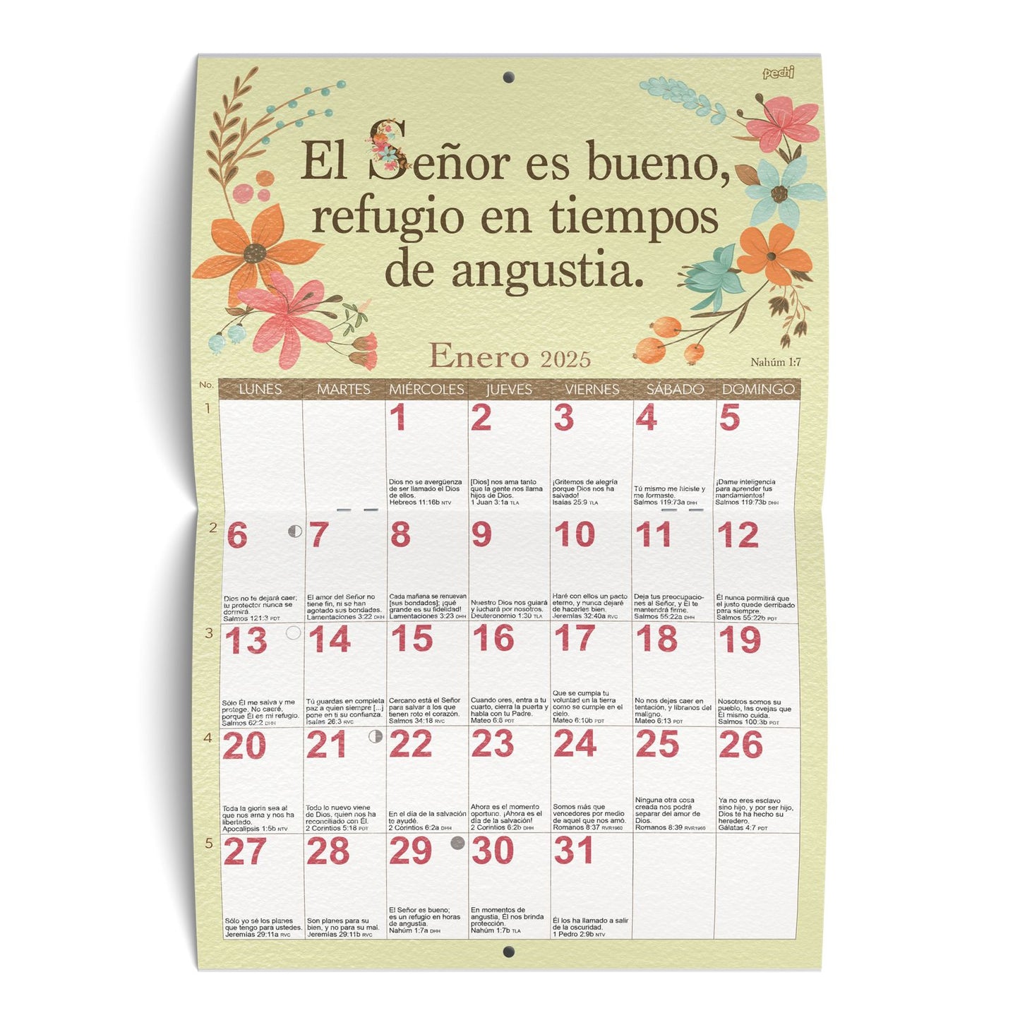 Calendario de pared 2025 - Bendiciones.