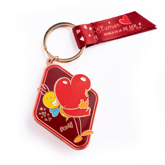 Llavero Amor con lazo decorativo.